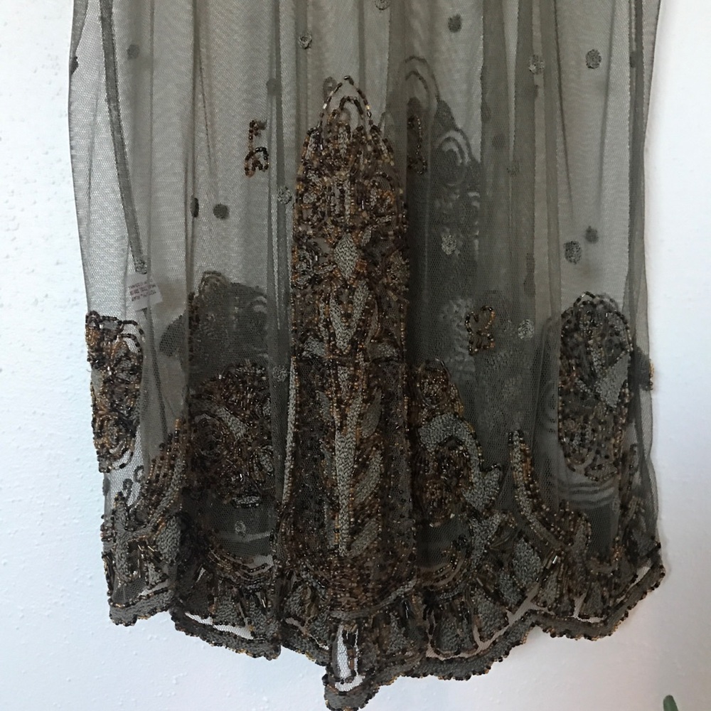 🌵 VINTAGE beaded lace sheer dress - Picture 3 of 8